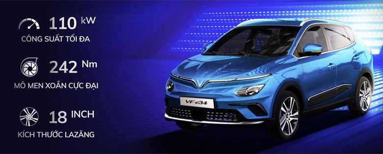 Vinfast VF e34 trang bị mẫu PIN Lithium-ion hiệu năng cao 