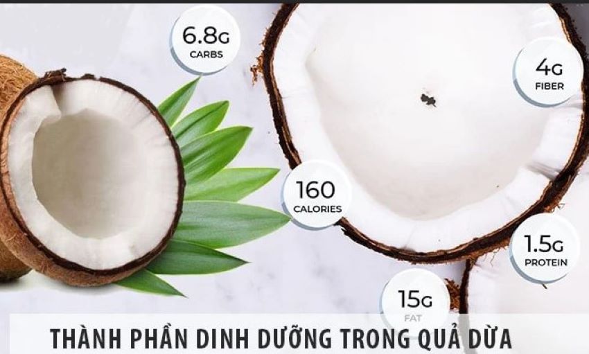 dinh dưỡng trong quả dừa