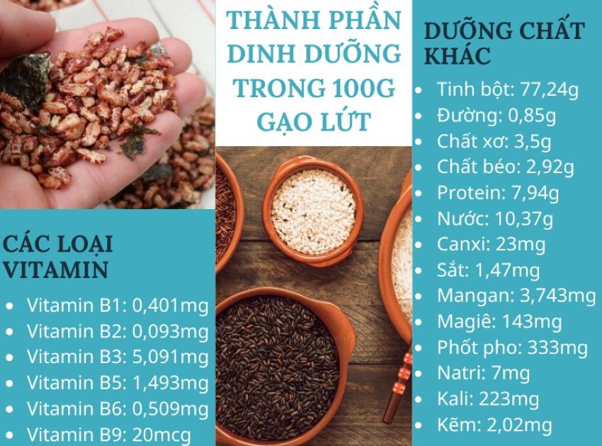 dinh dưỡng trong gạo lứt