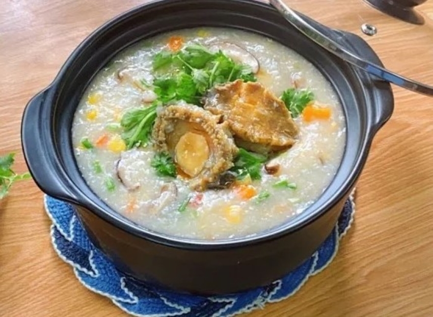cháo nấm bào ngư