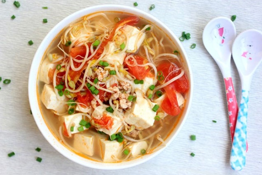 canh đậu phụ giá đỗ